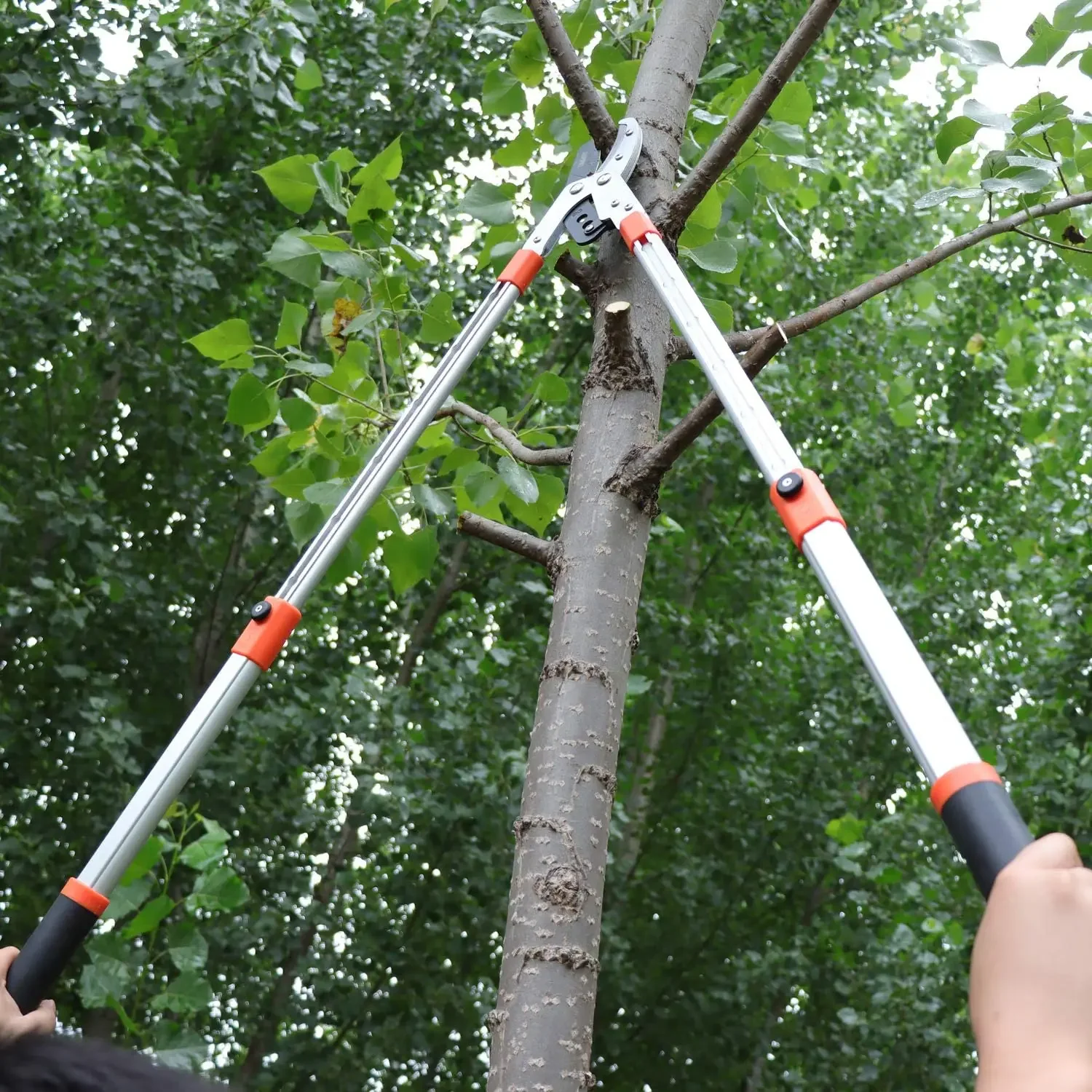 Extendable Anvil Loppers Tree Trimmer With Compound Action,Chops Thick Branches Ease,28-40'' Telescopic Heavy Duty Branch Cutter 6