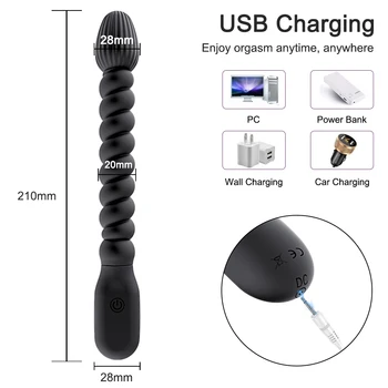 10 Speeds Anal Beads Vibrators Female for Women Soft Butt Plug Stimulator Vibrating Gay Sex Toys for Men Adults Prostate Massage 4