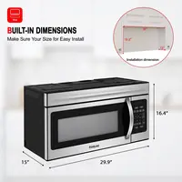 1.6 Cu.Ft. Over the Range Microwave Oven, 30 Inch 1000 W Microwave Over the Range, OTR1603S 300 CFM Over Range Microwave 2