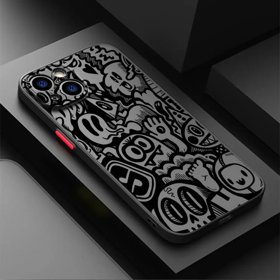 Graffiti Black Phone Case Cover