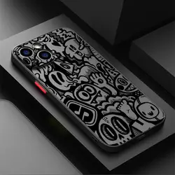 Graffiti Black Phone Case Cover - iPhone 12 Mini (Mix01)