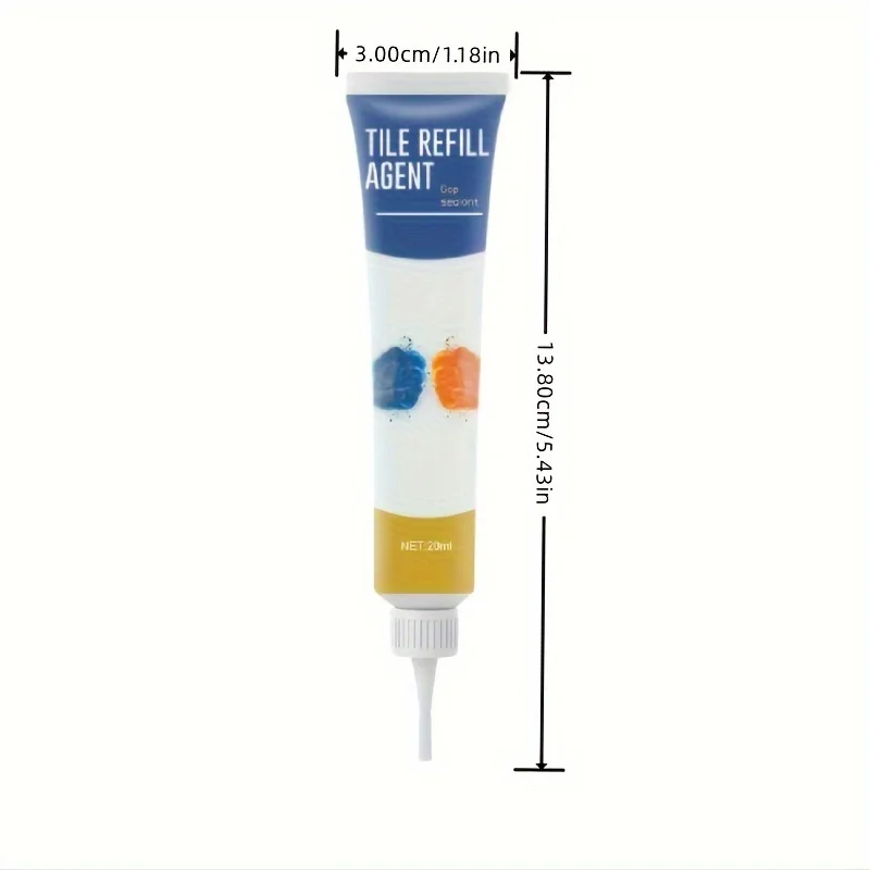 20/120ml Waterproof and Mildew-Proof Tile Floor Caulk Tile Grout Repair Sealer Repair Bathroom and Pool Ceramic Floor Gap tile gap filler tile gap sealer ceramic repair paste tile glaze repair paste ceramic repair agent tile repair kit tile repair cream ceramic tile repairing tool set