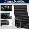 Office Chair, Adjustable Height Mid-Back Swivel Chair with Padded Seat and Square Tube Armrests, Offices Chairs 4