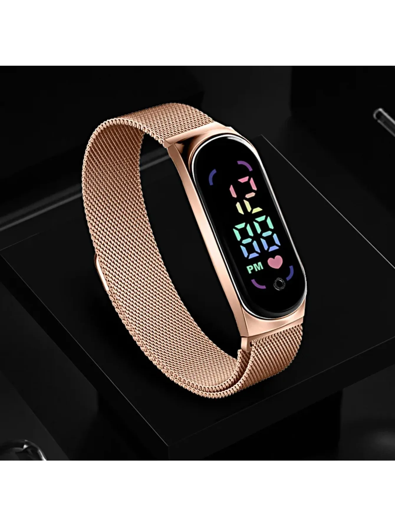 Electronic Watch M7 Cartoon LED Student Sports Mesh Strap Bracelet
