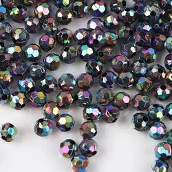 Diamond Shaped AB Beads for DIY Crafts and Decor - 20g (Black)