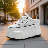 Fujin – chaussures à talons cachés, chaussures à plateforme haute de 9cm, baskets confortables de 3 pouces pour femmes, chaussures vulcanisées à semelle épaisse, chaussures décontractées 1