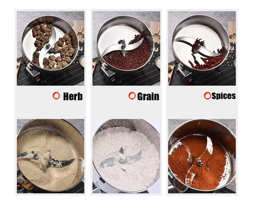 4500G Commercial Grain Milling Grinder Grinding Machine For Beans Spices Herb Nuts 5