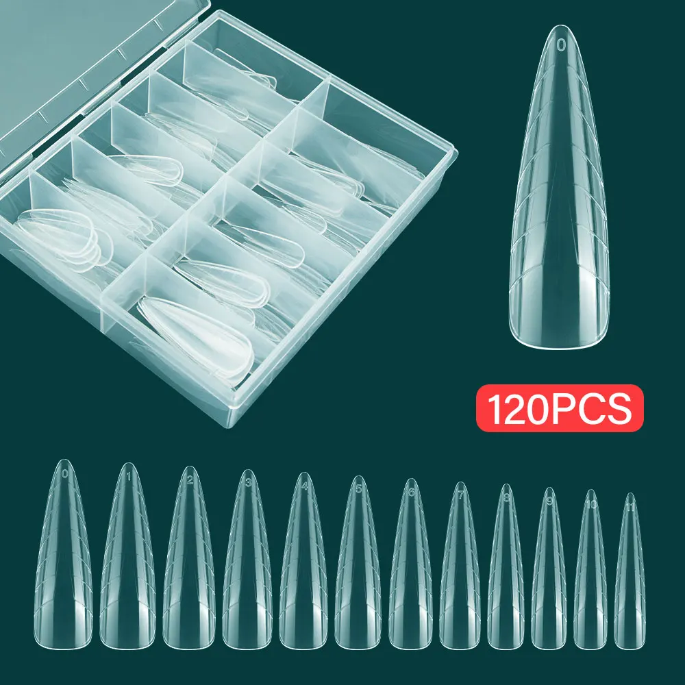 2023 Nuove Forme Per Unghie Per Uv Nail Gel Building Mold False Nail Tips Extension Nail Mold Art Gel Builder Forme Di Plastica