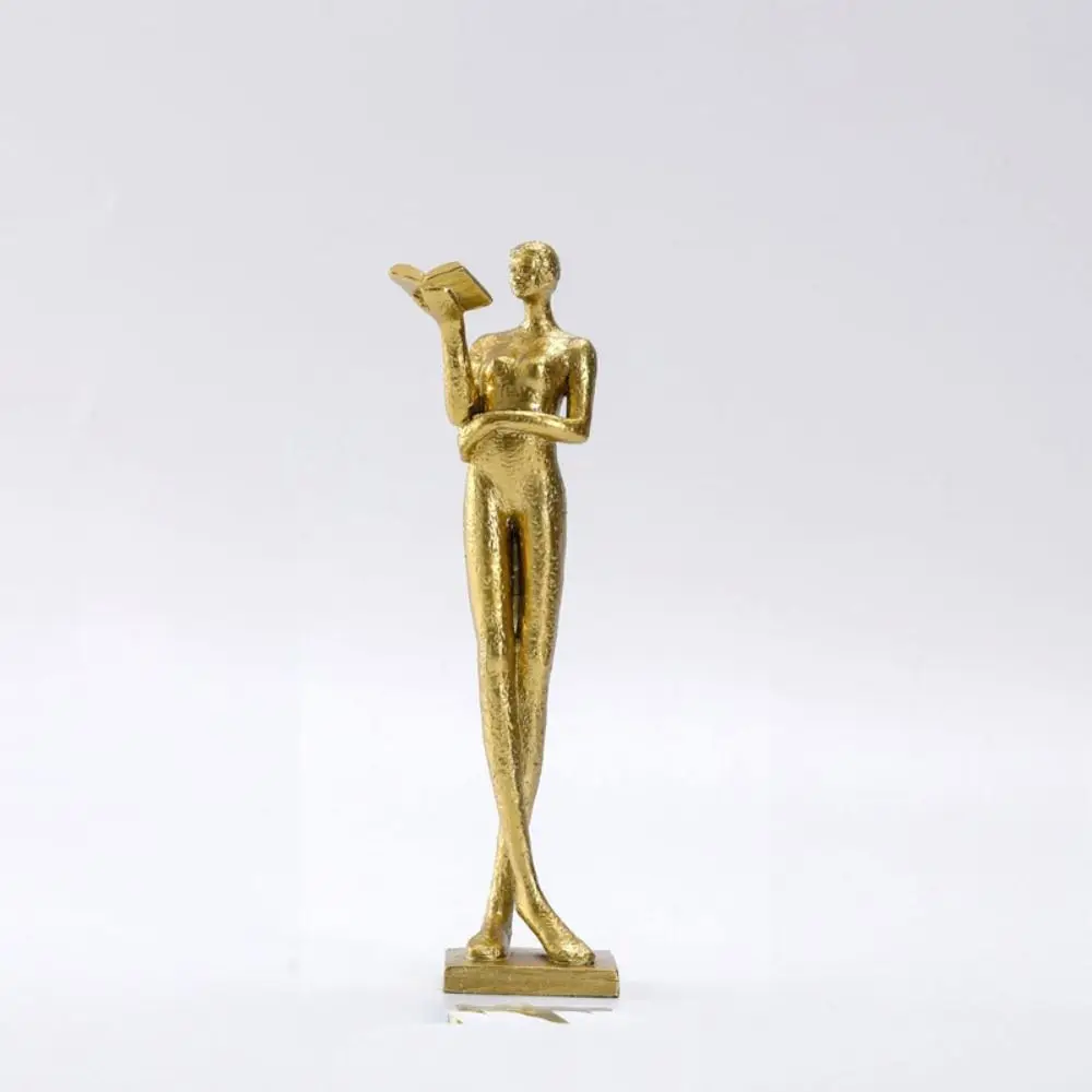 

Resin Home Decoration Ornaments Gold/Silver Reading Outdoor Courtyard Creative Decorations Resin Handicraft Ornaments Room