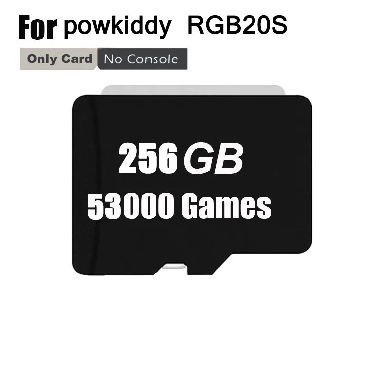 TF Card for PowKiddy RGB20S Handheld Game Machine Expansion Card Classic Simulator Memory Card 256G 128G 64G 58000 Games