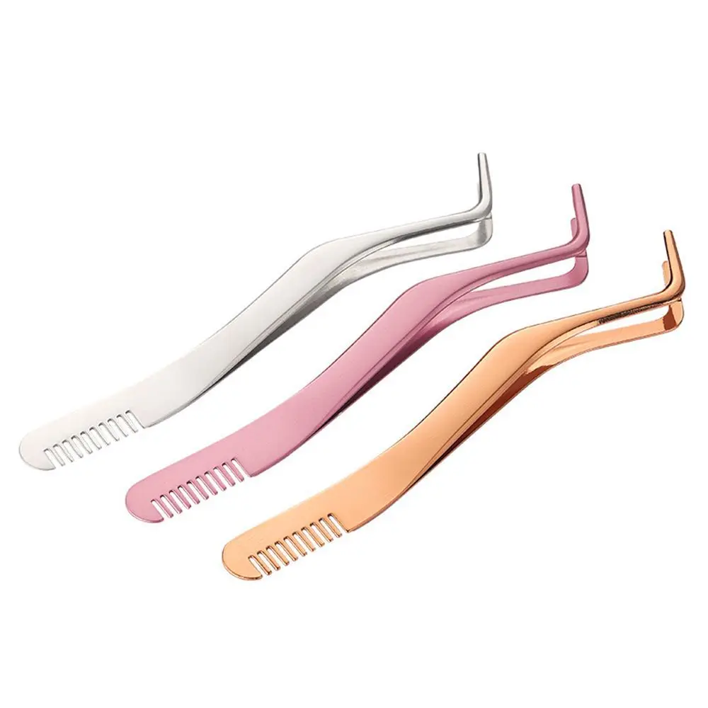 

Eyelash grafting Eyelash Extension Stainless steel Eyebrow Tweezers Eyelashes Tweezers with comb Eyebrow Pinch Lashes Nipper