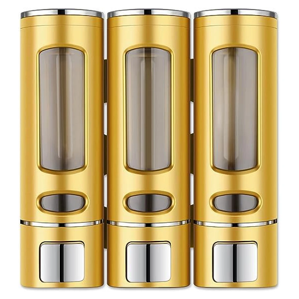 Description Picture 4 of item3 In 1 400ML Soap Dispenser Wall-Mount Shower Bath Shampoo Dispenser Bathroom Accessories Soap And Gel Dispenser