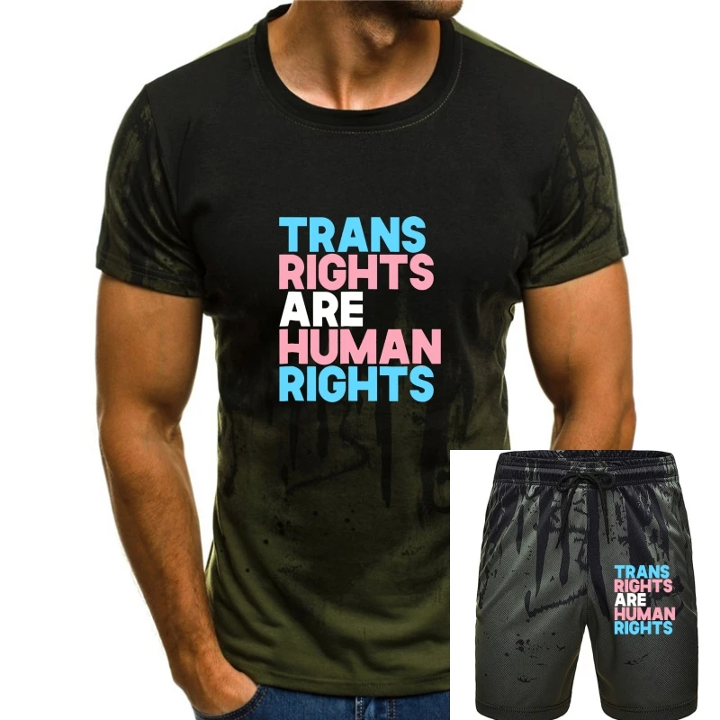 

Transgender LGBTQ Pride-Men's T-Shirt-Black Human Rights Shirt Trans Right are