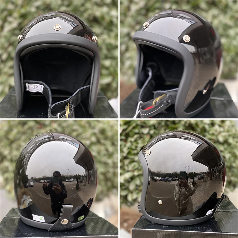Japan Technology Genuine TT&COCASCOS 500TX Motorcycle Open Face Helmet Chopper Retro Motorbike Scooter Riding Capacete Para Moto