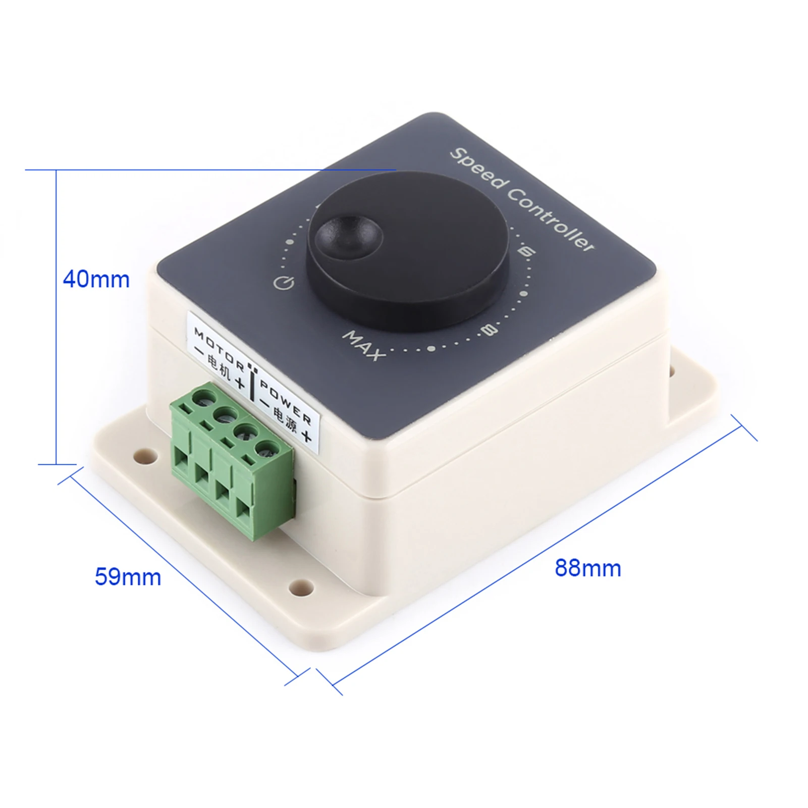 DC10-60V 20A Pulse Width Modulator PWM Motor Speed Controller Waterproof Shell Speed Regulator Controller PWM