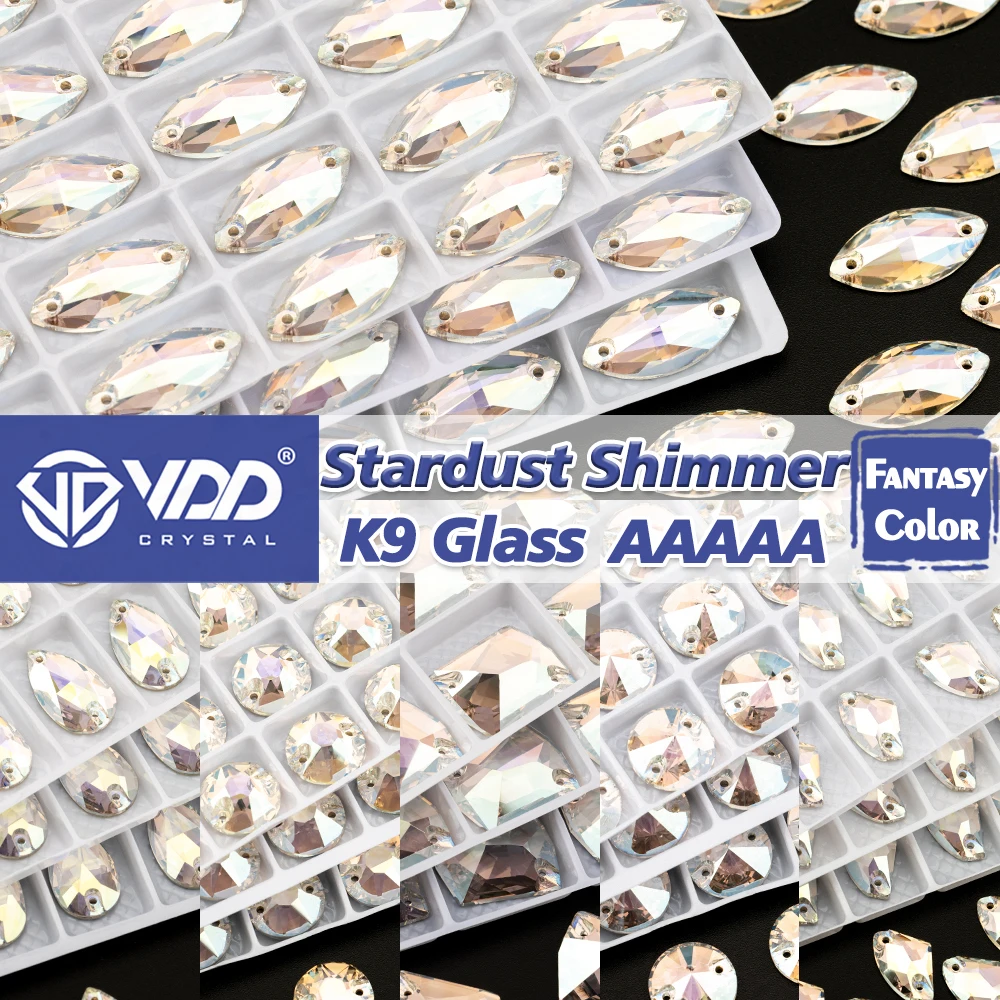 VDD S269 Stardust Shimmer Top Qualität AAAAA K9 Glas Nähen Auf Strass Nähen Kristall Flatback Strass Steine Kleidung Dekoration