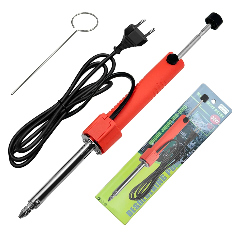 ตัวเลือกสินค้า 30W ไฟฟ้าเครื่องทําความร้อน Desoldering ปั๊มดีบุกดูดอุปกรณ์กําจัดบัดกรีเชื่อมเหล็กซ่อมเครื่องมือ 220 V/110 V