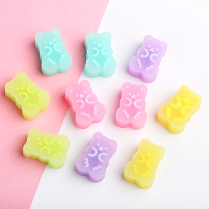 5Pcs 귀여운 곰 연필 고무 지우개 어린이 캔디 컬러 지우개 쓰기 교정 도구 카와이 편지지 학교 사무용품