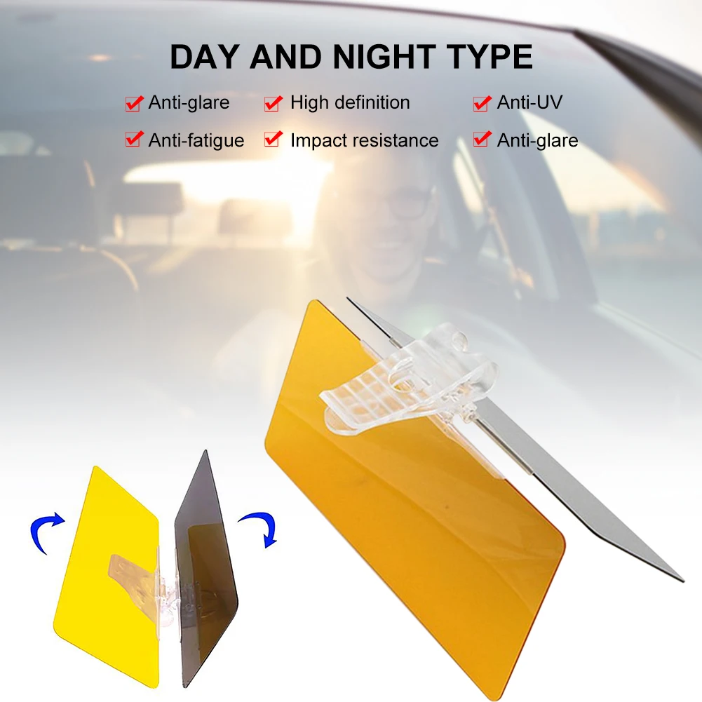 Car Sun Visor Antiglareed Blockers Uv Fold Flip Down Hd Clear View