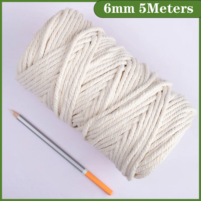macrame cord 6mm 5M