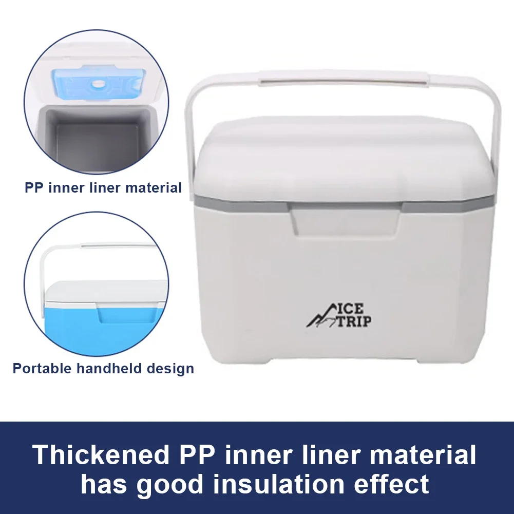 Cooler Bag Outdoor Refrigerator 6L Portable Cool Box Large Capacity Insulated Freezer Multifunction Insulated Portable Cooler with Thermometer for Work Travel