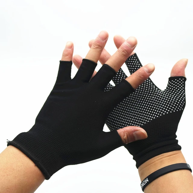 Half Finger Breathable Riding Cycling MTB Hiking Fitness Knitted Antiskid Gloves 6