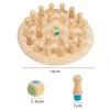 Wooden Memory Match Stick Chess Color Game Board Puzzles Montessori Educational Toy Cognitive Ability Learning Toys For Children 6