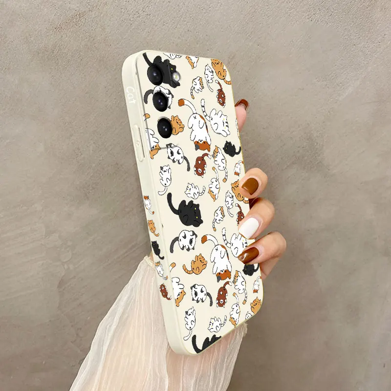 thumbnail image 1 of Cat Rolling Phone Case For Samsung Galaxy S23 S22 S21 S20 Ultra Plus FE S10 S9 S10E Note 20 ultra 10 9 Plus Cover, 1 of 5