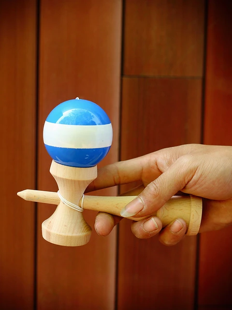 Professional Stripe Wooden Kendama Toy Skillful Juggling Ball