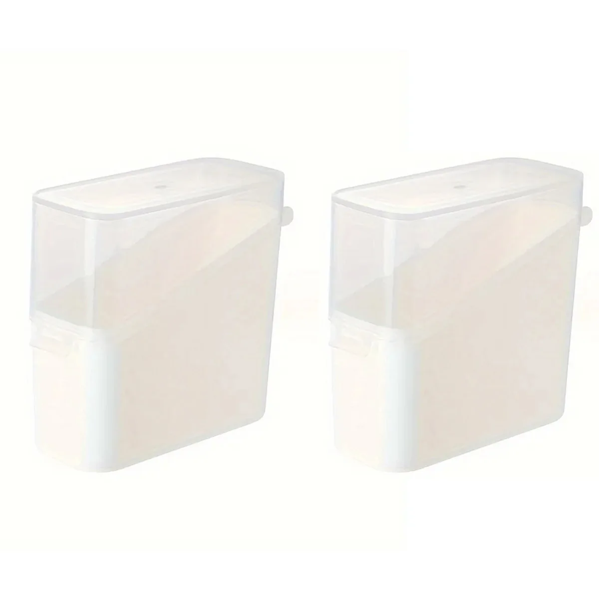 Japanese-Style Tilted Transparent Lid Storage Organizer | Cheese, Tea, Coffee Holder | Small Item Classification Box