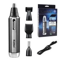 Kemei Electric Nose Hair Trimmer For Men and Women Ear Neck Eyebrow Trimmer All-in-one Shaver Clean Trimmer Razor Remover Kit 1