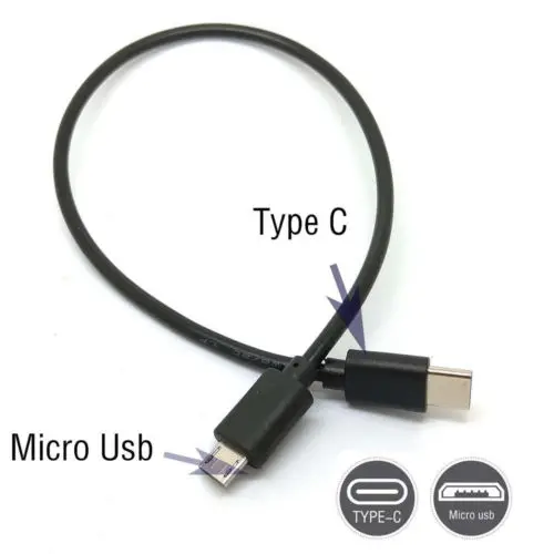 lot de 2 câbles 6in1 charge rapide & données USB-A/C vers USB-C/Micro  USB, 3 A, 0,3 m chacun - PEARL