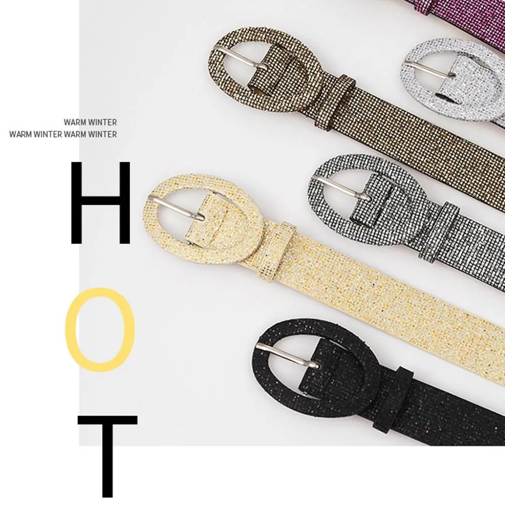 패션 캐주얼 빈티지 청바지 바지 드레스 벨트, 반짝이 장식 조각 벨트 핀 버클 허리띠 장식 허리 스트랩