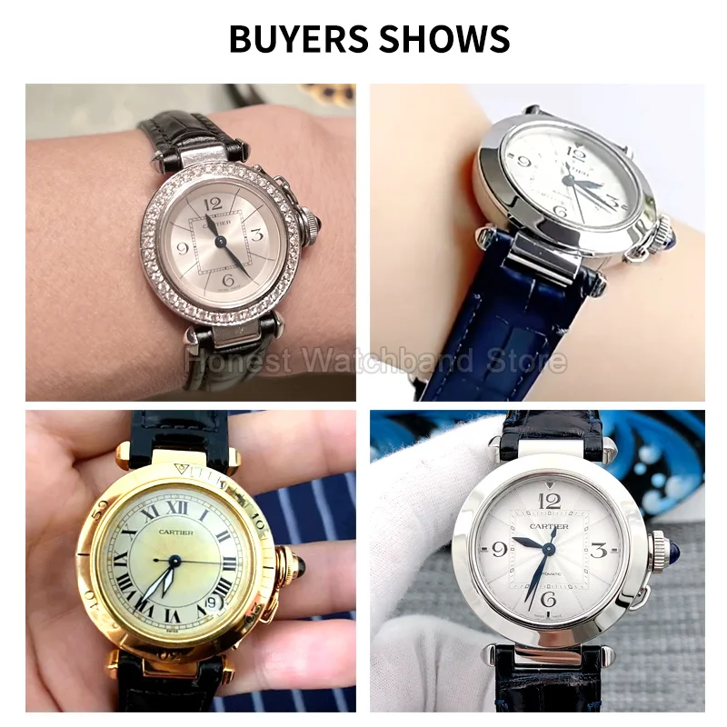 Elegant Genuine Leather Watch Strap with Notched Endpoint Design - Premium Durability and Comfort