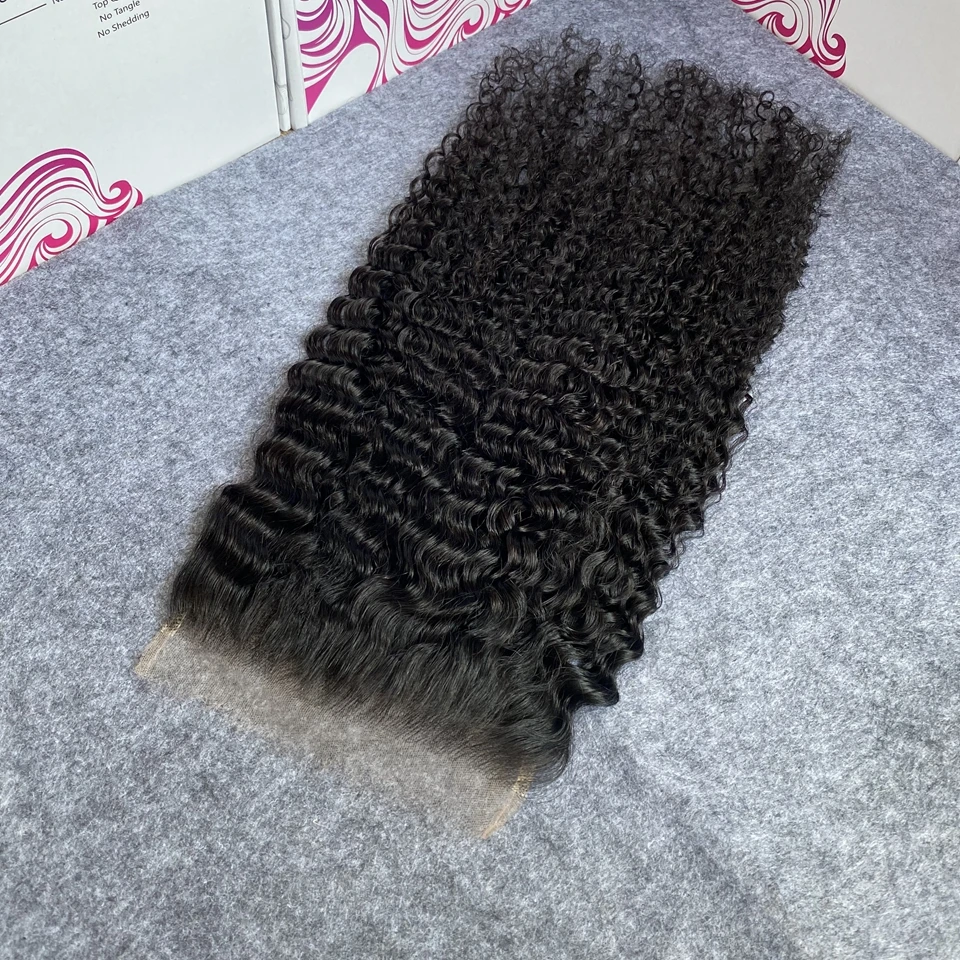 SKINLIKE 7x7 Real HD Lace Frontal Melt Skins Deep Curly invisible HD Lace Closure Only Wave Kinky Curly Water Wave Human Hair