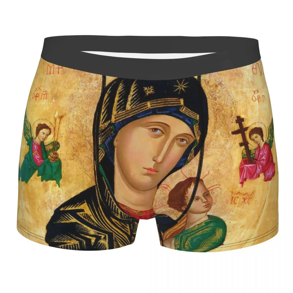 

Our Lady Of Perpetual Help Boxer Shorts For 3D Print Roman Catholic Virgin Mary Underwear Panties Briefs Breathable Underpants