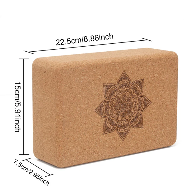 1PCS Cork Yoga Block EVA Gym Blocks Foam Yoga Brick Exercise Stretch Body Shaping Wood Yoga Blocks Fitness Yoga Accessories 6