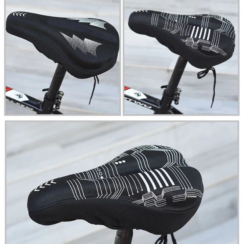 Outdoor Riding Mountain Bike Cushion Cover, Thickened Silicone Soft Cushion Cover Cushioned Bicycle Cushion Riding Accessories