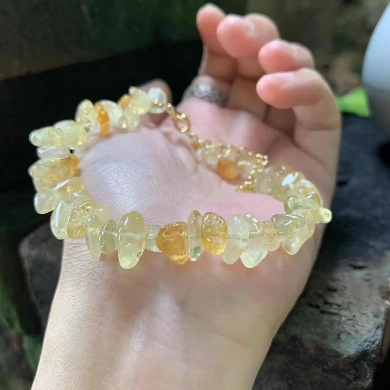 Natural Citrine Bracelet Yellow Stone Irregular Jewelry Wholesale Design Handmade GEM Beads Healing Women Jewelry Gifts