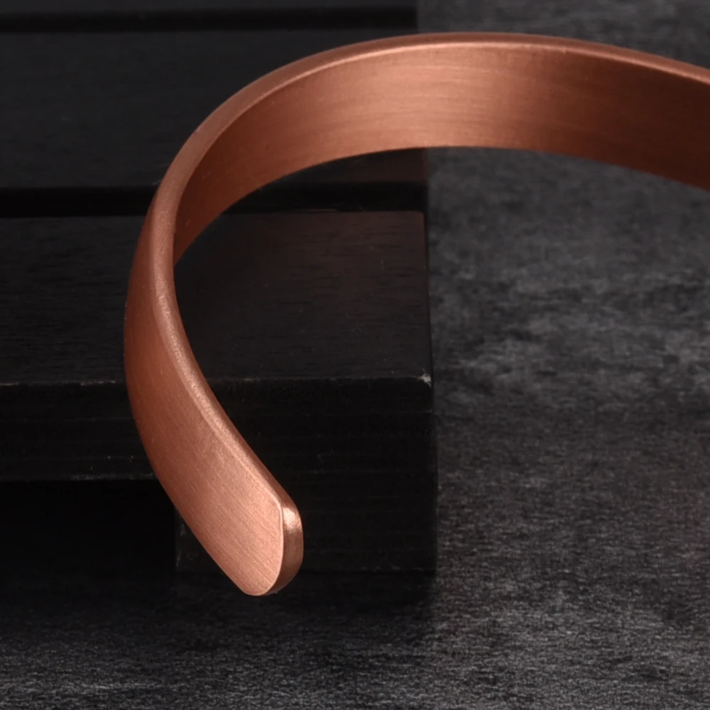 Copper Bracelets Vinterly Pure Copper Bracelets Magnetic Therapy Arthritis Matte Adjustable High Magnets Open Cuff 8mm Bangles Resizable Jewelry with bangle bracelet,magnetic bracelet