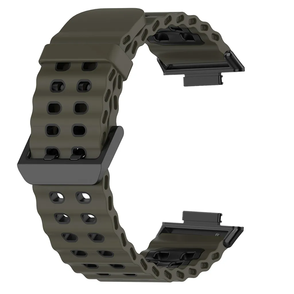 Silicone Two-Tone Breathable Sport Wristband Strap