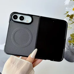 Luxury Carbon Fiber Textured Folding Magnetic Wireless Charging Case - Shockproof Phone Protection for iPhone Duo (Grey)