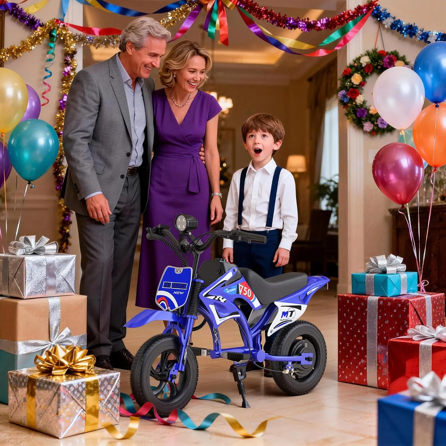 25V Electric Dirt Bike 200W Electric Motorcycle Up to 10MPH & 7 Miles Long Range 3-Speed Modes Motorcycle for Kids Ages 3-10