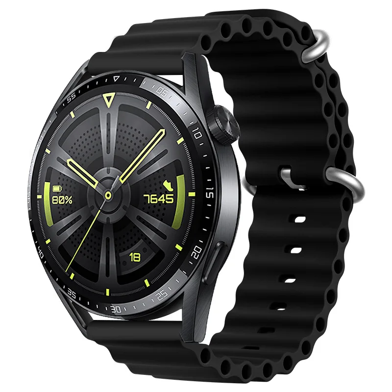 Ocean Sport Silicone Strap Band, 20mm/22mm,