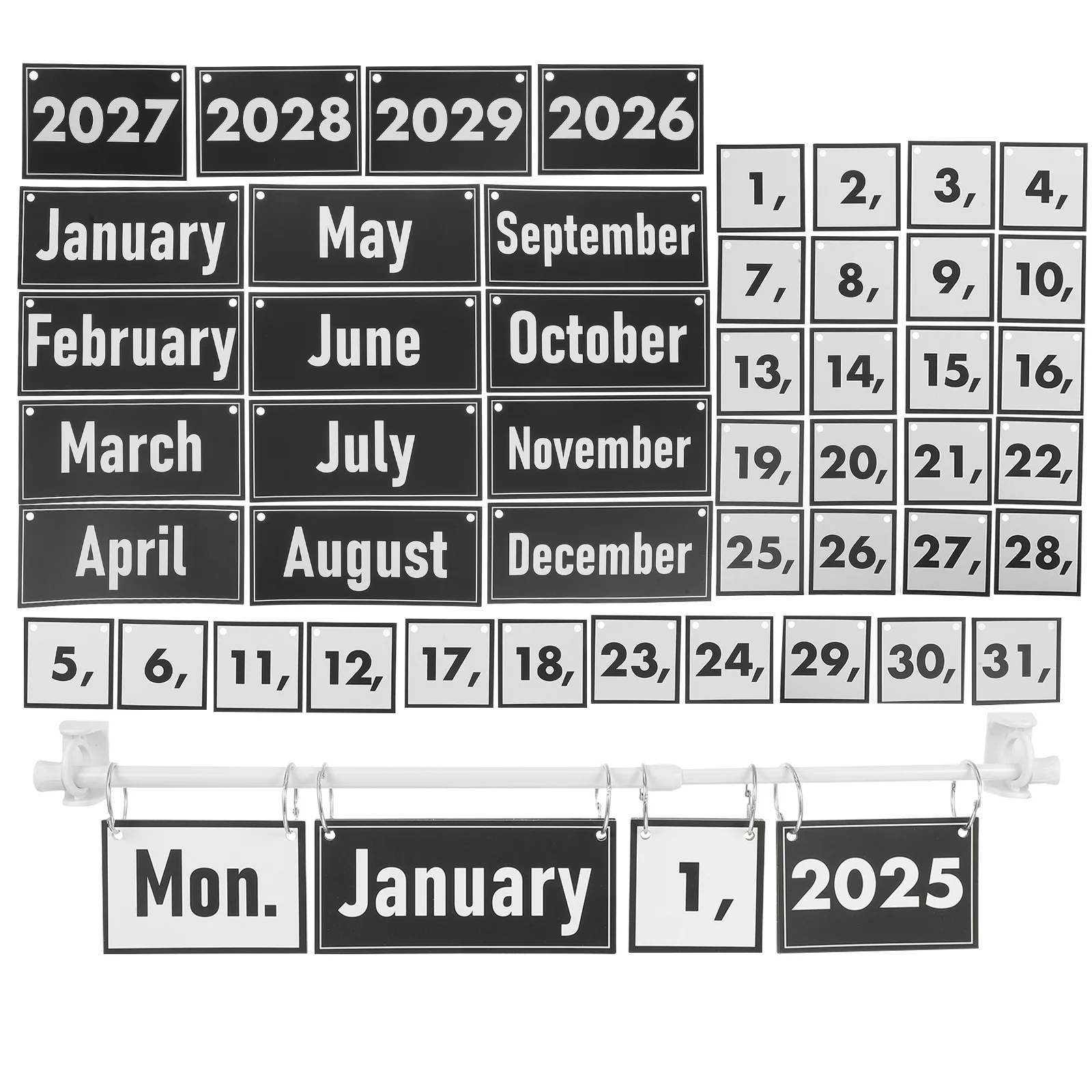 1 Set Classroom Calendar Flip Calendar Bulletin Board Set 2025 2029  Boho Classroom Decoration With Date Cards For Preschool