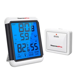Advanced Indoor Outdoor Weather Station with Temperature and Humidity Monitor & Backlight Function - Indoor (WHITE)