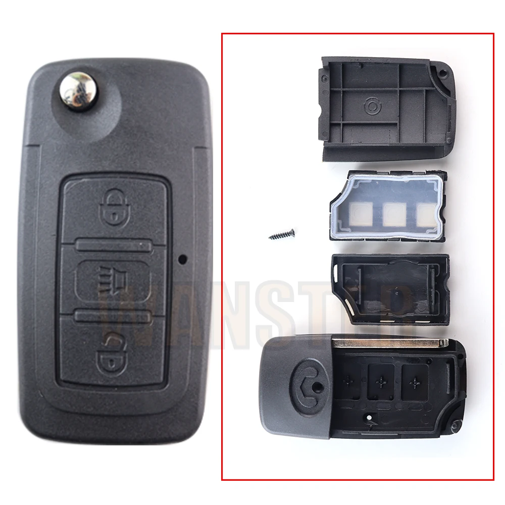 3/4 BOTTON Car Key Fob Case Shell Housing for GWM Coupe Great Wall Haval H6 H3 H5 WINGLE STEED 5 6 H1 H4 H7 H9 F5 F7 H2S C30 C50