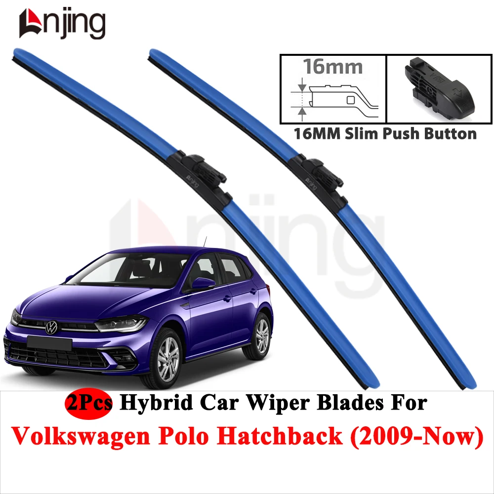 LNJING Bunte Scheibenwischerblätter für VW Volkswagen Polo 2009-Heute
