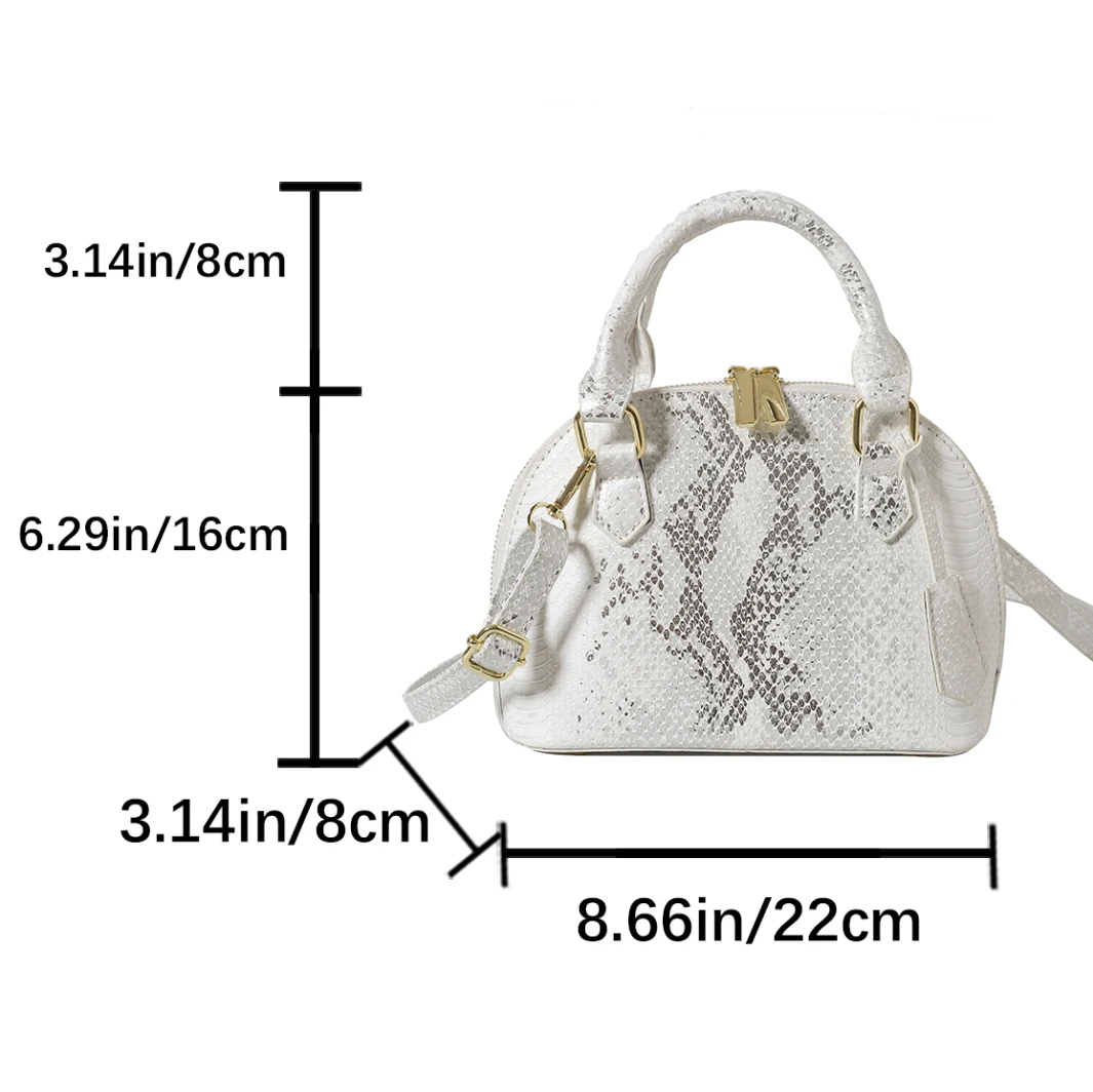 Brand Shell Bag Luxury Designer Serpentine Handbag And Purse Women Small Pu Leather Crossbody Shoulder Bag Black Classic bolsos