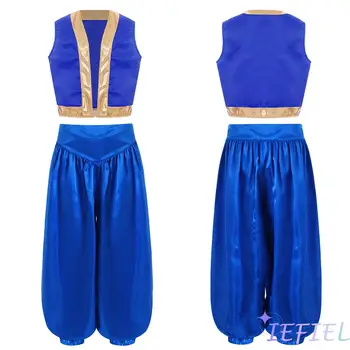 Costume da travestimento per ragazzi e ragazze Costume arabo Principe Abiti da gioco di ruolo Vestito da festa rave di carnevale Costume cosplay di Halloween